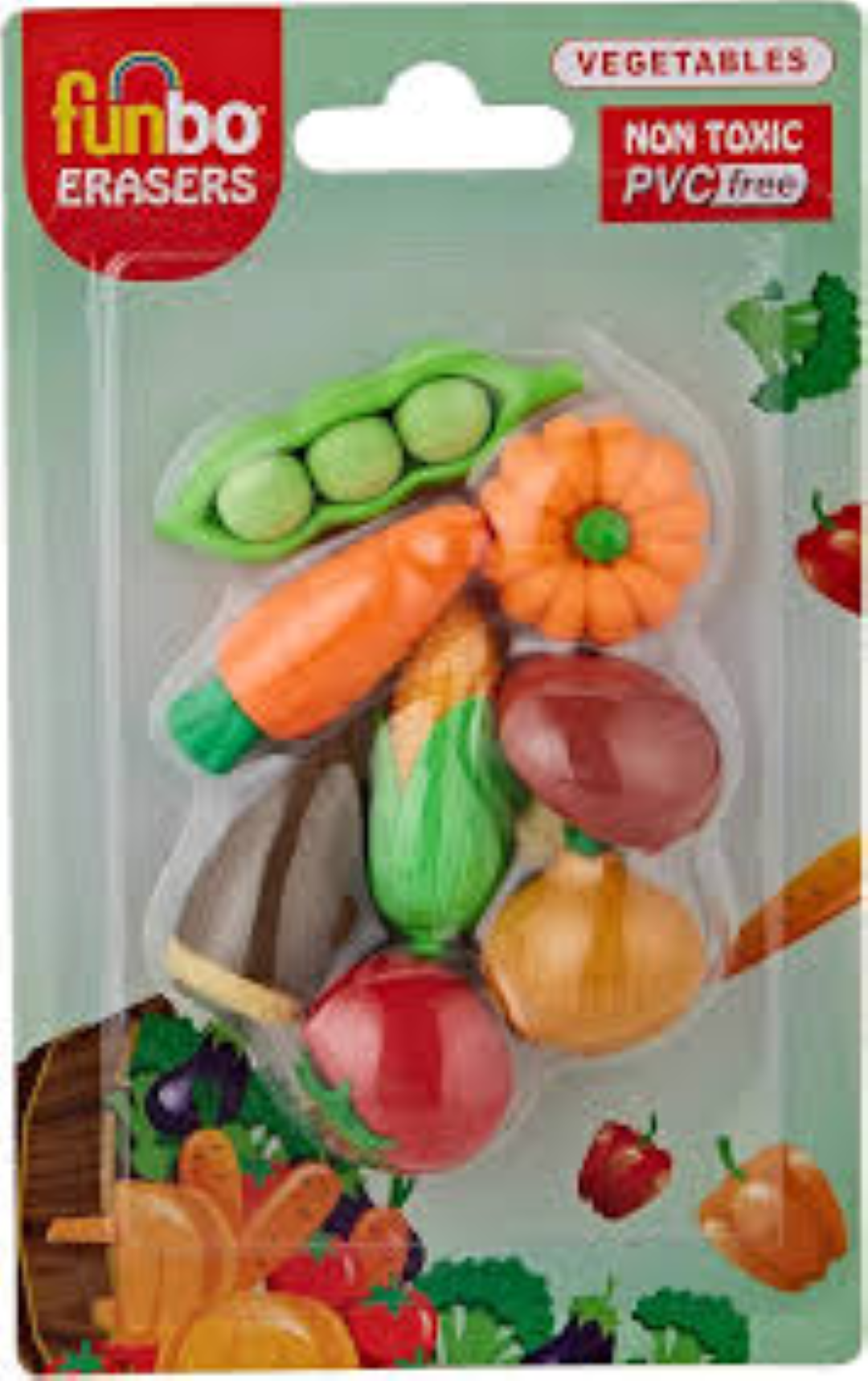 Funbo3D Eraser in Blister Pack-Vegetable FO-ER-VEG